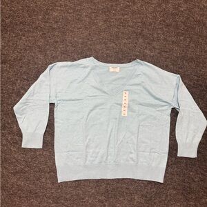 Old Navy Pale Blue V-Neck Sweater